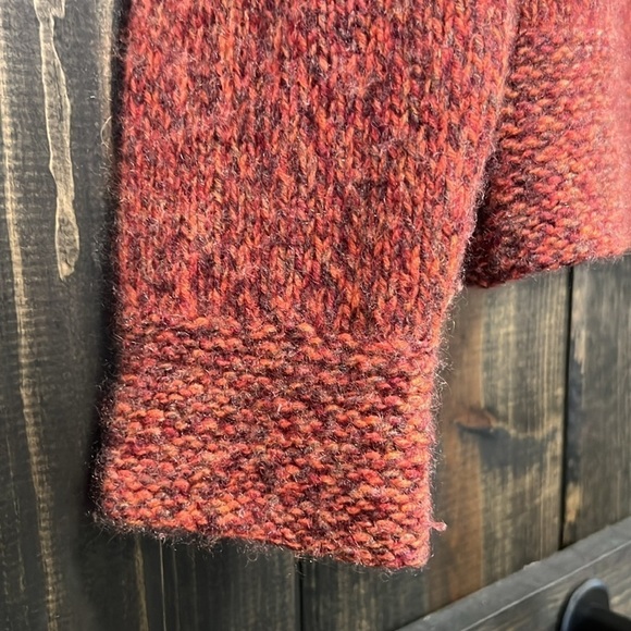 Mariele Waithe Cashmere Sweater S Red Marled Turtleneck Soft Stretch Cozy Winter - Picture 3 of 8